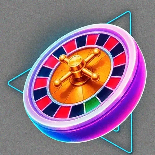 Neon roulette wheel