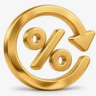 Gold percent symbol — Eq9