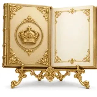 Ornate open book — Eq9